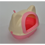 YES4PETS Medium Hooded Cat Toilet Litter Box Tray House With Scoop Pink - Pet Care > Cat Supplies > Cat Litter