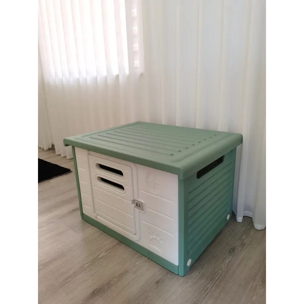 YES4PETS Medium Plastic Pet Dog Puppy Cat House Kennel Green - Pet Care > Cat Supplies > Cat Litter