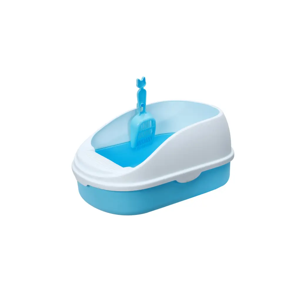 YES4PETS Medium Portable Cat Toilet Litter Box Tray with Scoop Blue - Pet Care > Cat Supplies > Cat Litter