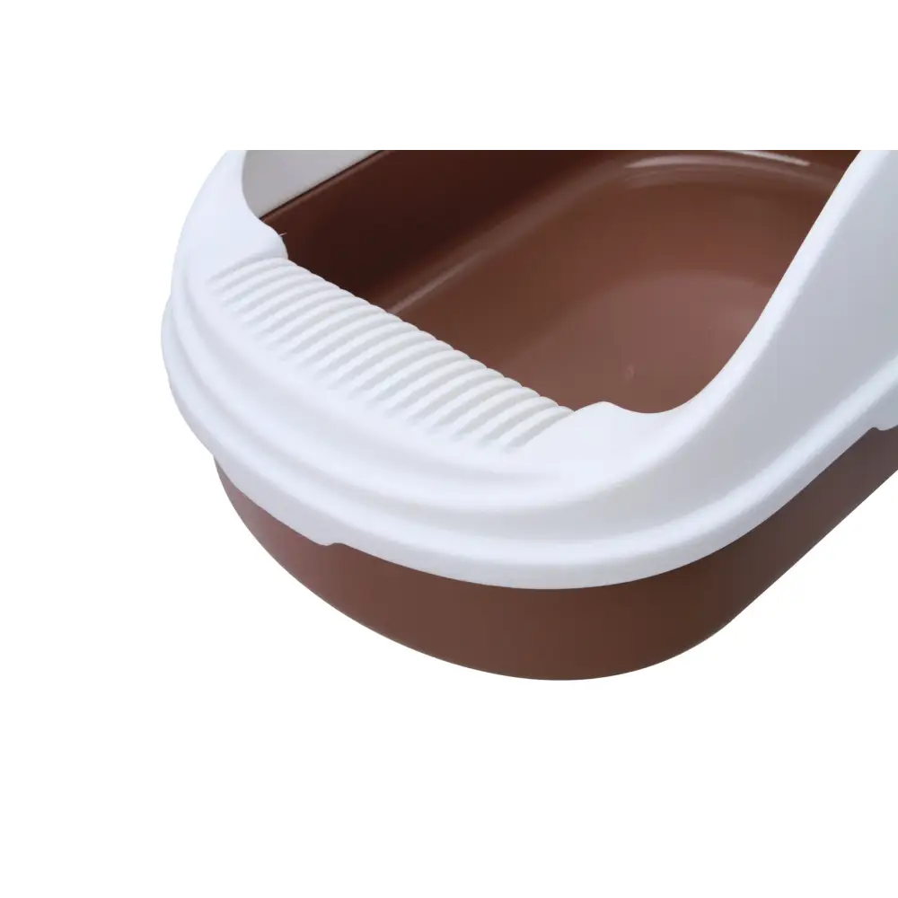YES4PETS Medium Portable Cat Toilet Litter Box Tray with Scoop Brown - Pet Care > Cat Supplies > Cat Litter