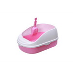 YES4PETS Medium Portable Cat Toilet Litter Box Tray with Scoop Pink - Pet Care > Cat Supplies > Cat Litter