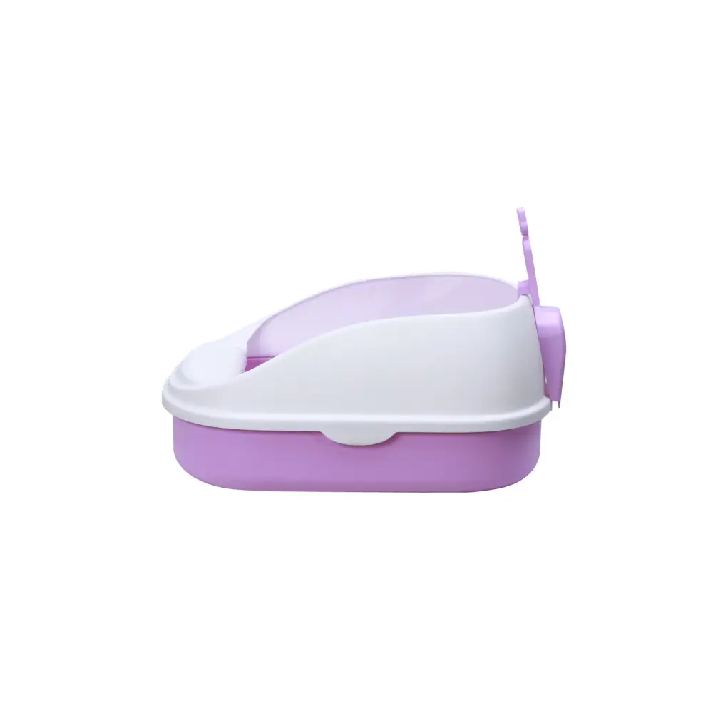 YES4PETS Medium Portable Cat Toilet Litter Box Tray with Scoop Purple - Pet Care > Cat Supplies > Cat Litter