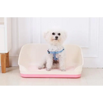 YES4PETS Medium Portable Dog Potty Training Tray Pet Puppy Toilet Trays Loo Pad Mat With Wall Pink - Pet Care > Dog