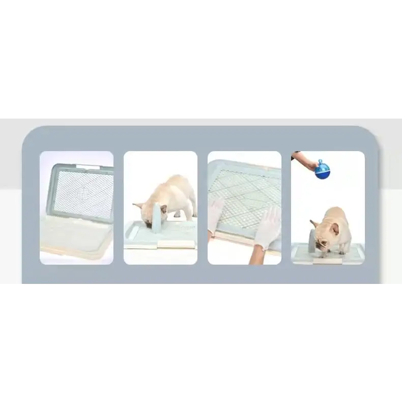 YES4PETS Medium Portable Dog Potty Training Tray Pet Puppy Toilet Trays Loo Pad Mat Blue - Pet Care > Dog Supplies >