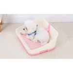 YES4PETS Medium Portable Dog Potty Training Tray Pet Puppy Toilet Trays Loo Pad Mat With Wall Pink - Pet Care > Dog