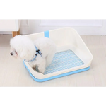 YES4PETS Medium Portable Dog Potty Training Tray Pet Puppy Toilet Trays Loo Pad Mat With Wall Blue - Pet Care > Dog