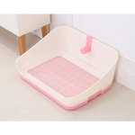 YES4PETS Medium Portable Dog Potty Training Tray Pet Puppy Toilet Trays Loo Pad Mat With Wall Pink - Pet Care > Dog