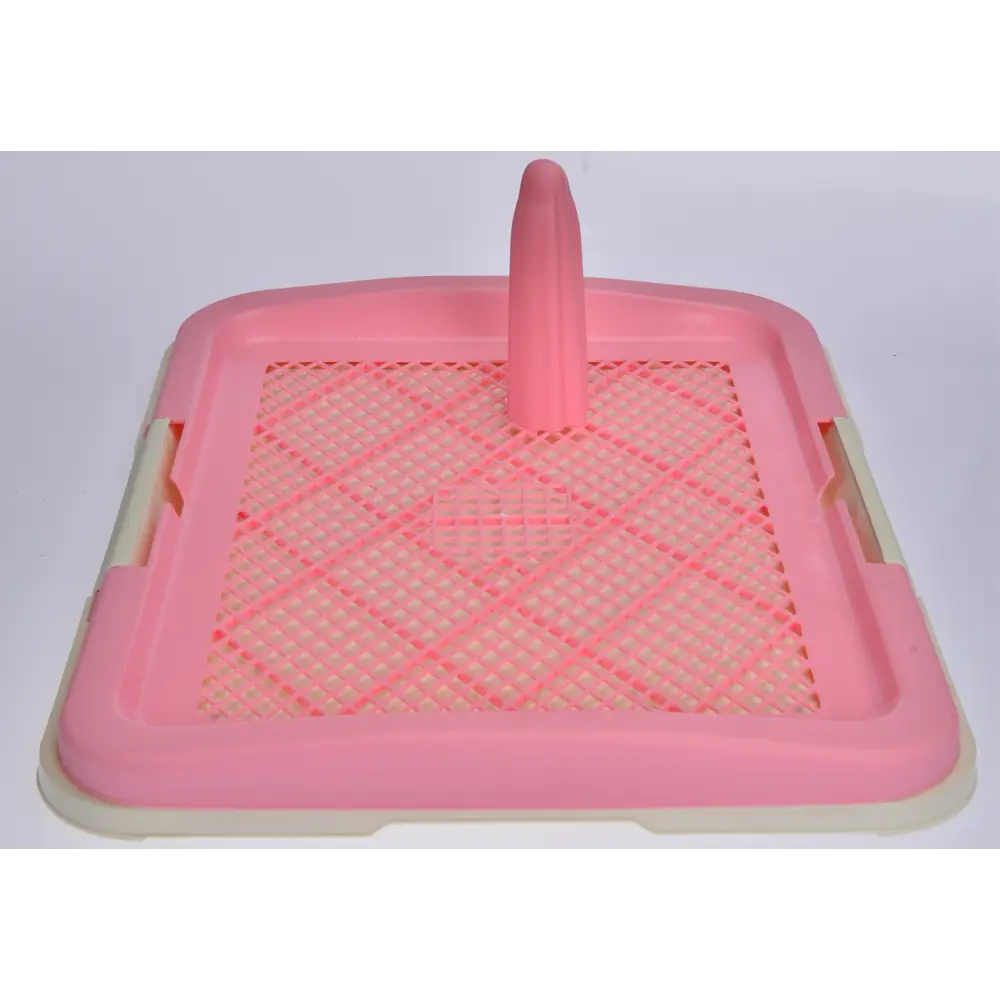 YES4PETS Medium Portable Dog Potty Training Tray Pet Puppy Toilet Trays Loo Pad Mat Pink - Pet Care > Dog Supplies >