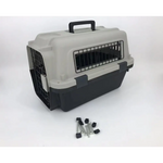 YES4PETS Medium Portable Pet Dog Cat Carrier Travel Bag Cage House Safety Lockable Kennel Grey - Pet Care > Dog
