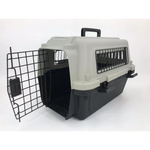 YES4PETS Medium Portable Pet Dog Cat Carrier Travel Bag Cage House Safety Lockable Kennel Grey - Pet Care > Dog