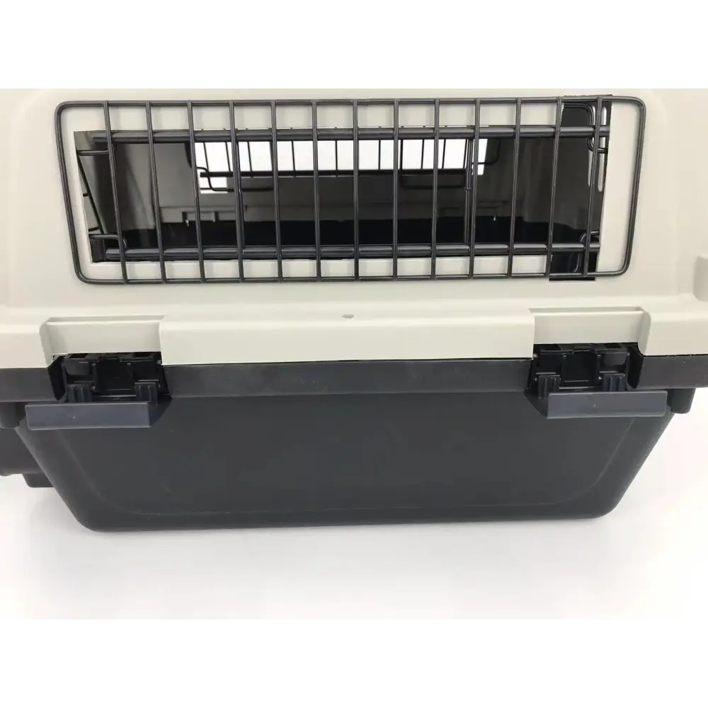 YES4PETS Medium Portable Pet Dog Cat Carrier Travel Bag Cage House Safety Lockable Kennel Grey - Pet Care > Dog