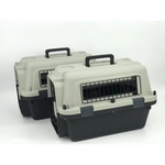YES4PETS Medium Portable Pet Dog Cat Carrier Travel Bag Cage House Safety Lockable Kennel Grey - Pet Care > Dog