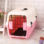 YES4PETS Medium Portable Plastic Dog Cat Pet Pets Carrier Travel Cage With Tray-Pink - Pet Care > Dog Supplies > Dog
