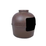 YES4PETS Multifunctional Cat Litter Box Pet Cat House Semi-Enclosed Brown - Pet Care > Cat Supplies > Cat Litter