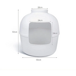 YES4PETS Multifunctional Cat Litter Box Pet Cat House Semi-Enclosed Brown - Pet Care > Cat Supplies > Cat Litter