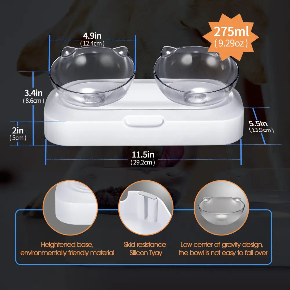 YES4PETS Pet Bowl Water Bowls Portable Anti Slip Skid Feeder Dog Rabbit Cat - Pet Care > Dog Supplies > Dog Bowls