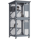YES4PETS Pet Cat Shelter Condo with Escape Door Wooden Kitten Cage House - Pet Care > Cat Supplies > Cat Furniture