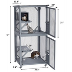 YES4PETS Pet Cat Shelter Condo with Escape Door Wooden Kitten Cage House - Pet Care > Cat Supplies > Cat Furniture