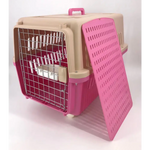 YES4PETS Pink Large Dog Puppy Cat Crate Pet Carrier Cage W Tray Bowl & Removable Wheels - Pet Care > Cat Supplies > Cat