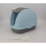 YES4PETS Portable Hooded Cat Toilet Litter Box Tray House with Handle and Scoop Blue - Pet Care > Cat Supplies > Cat