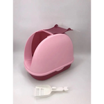 YES4PETS Portable Hooded Cat Toilet Litter Box Tray House with Handle and Scoop Pink - Pet Care > Cat Supplies > Cat