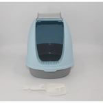 YES4PETS Portable Hooded Cat Toilet Litter Box Tray House with Handle and Scoop Blue - Pet Care > Cat Supplies > Cat