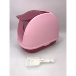 YES4PETS Portable Hooded Cat Toilet Litter Box Tray House with Handle and Scoop Pink - Pet Care > Cat Supplies > Cat