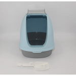 YES4PETS Portable Hooded Cat Toilet Litter Box Tray House with Handle and Scoop Blue - Pet Care > Cat Supplies > Cat