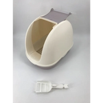 YES4PETS Portable Hooded Cat Toilet Litter Box Tray House with Scoop and Grid Tray White - Pet Care > Cat Supplies >