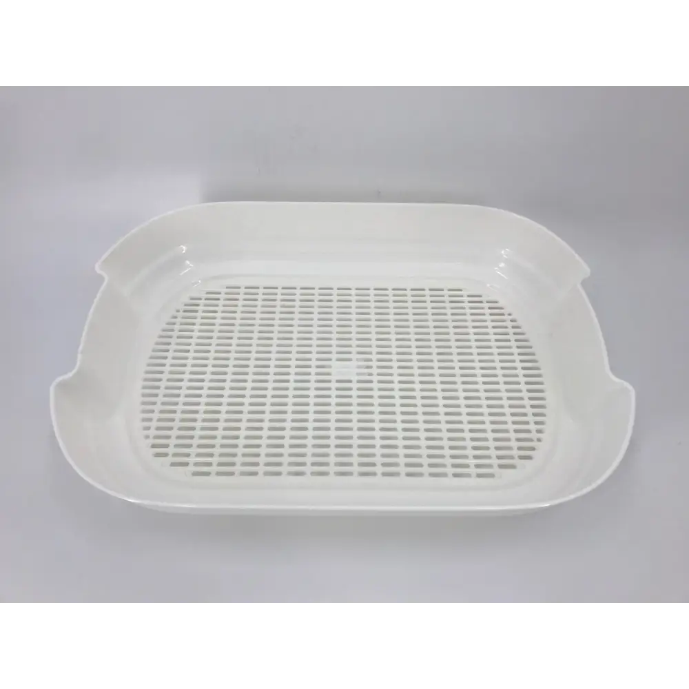YES4PETS Portable Hooded Cat Toilet Litter Box Tray House with Scoop and Grid Tray White - Pet Care > Cat Supplies >