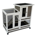 YES4PETS Rabbit Hutch House Cage Guinea Pig Ferret Cage With Wheels - Pet Care > Coops & Hutches > Small Animal