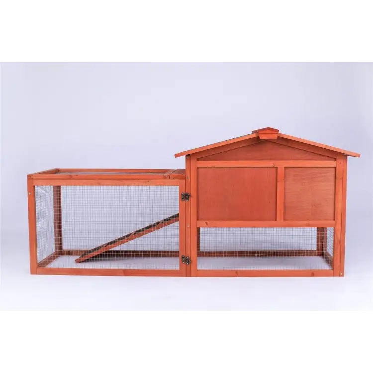 YES4PETS Rabbit Hutch Metal Run Wooden Cage Guinea Pig Cage House - Pet Care > Coops & Hutches > Small Animal Habitats