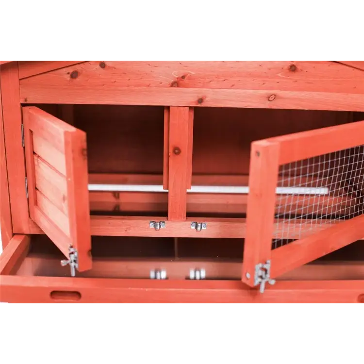 YES4PETS Rabbit Hutch Metal Run Wooden Cage Guinea Pig Cage House - Pet Care > Coops & Hutches > Small Animal Habitats