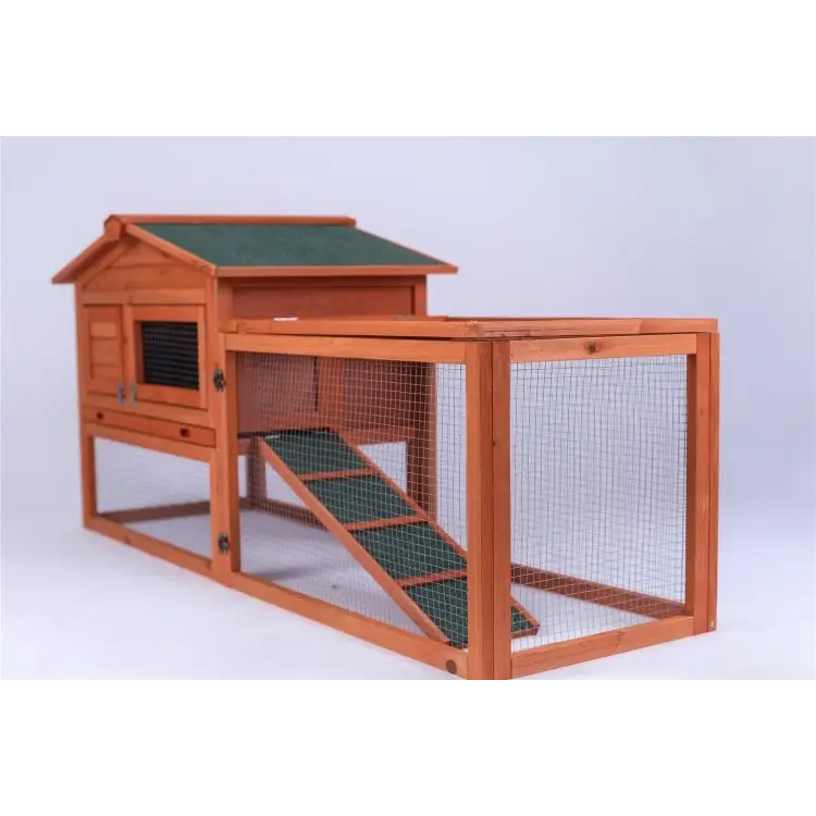 YES4PETS Rabbit Hutch Metal Run Wooden Cage Guinea Pig Cage House - Pet Care > Coops & Hutches > Small Animal Habitats
