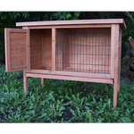 YES4PETS Single Wooden Pet Rabbit Hutch Guinea Pig Cage with Slide out Tray - Pet Care > Coops & Hutches > Small Animal