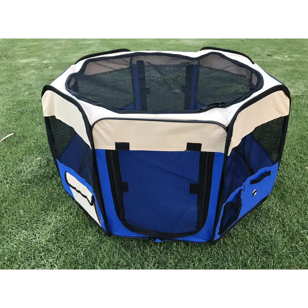 YES4PETS Small Blue Dog Cat Puppy Rabbit Guinea Pig Cage Cat Soft Playpen - Pet Care > Dog Supplies > Dog Playpens &