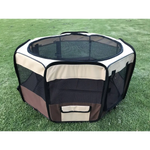 YES4PETS Small Brown Dog Cat Puppy Rabbit Guinea Pig Cat Soft Playpen - Pet Care > Dog Supplies > Dog Playpens & Gates