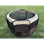 YES4PETS Small Brown Dog Cat Puppy Rabbit Guinea Pig Cat Soft Playpen - Pet Care > Dog Supplies > Dog Playpens & Gates