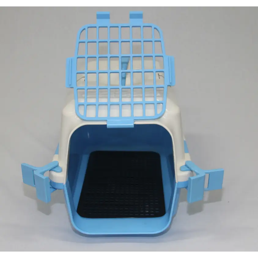 YES4PETS Small Dog Cat Crate Pet Carrier Rabbit Guinea Pig Cage With Tray-Blue - Pet Care > Dog Supplies > Dog Carriers