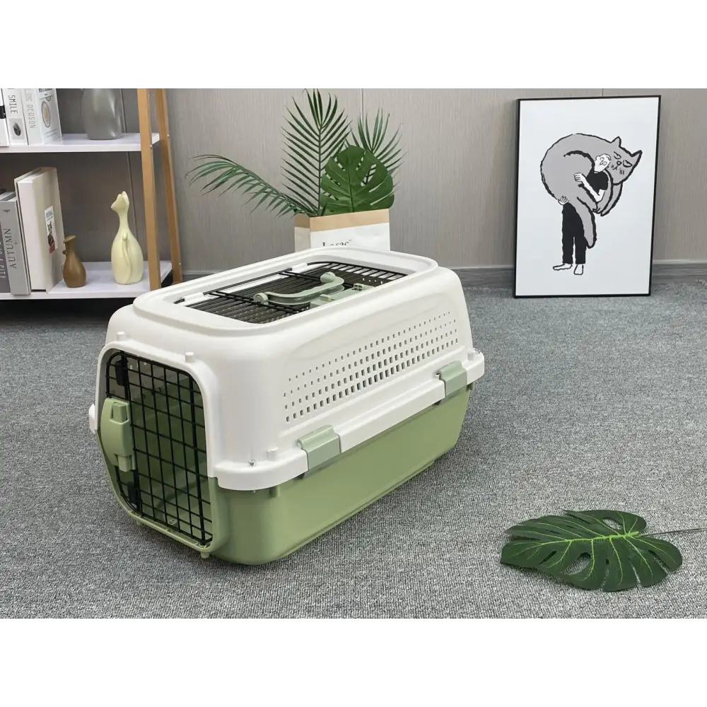 YES4PETS Small Dog Cat Rabbit Crate Pet Kitten Carrier Parrot Cage Green - Pet Care > Dog Supplies > Dog Carriers &