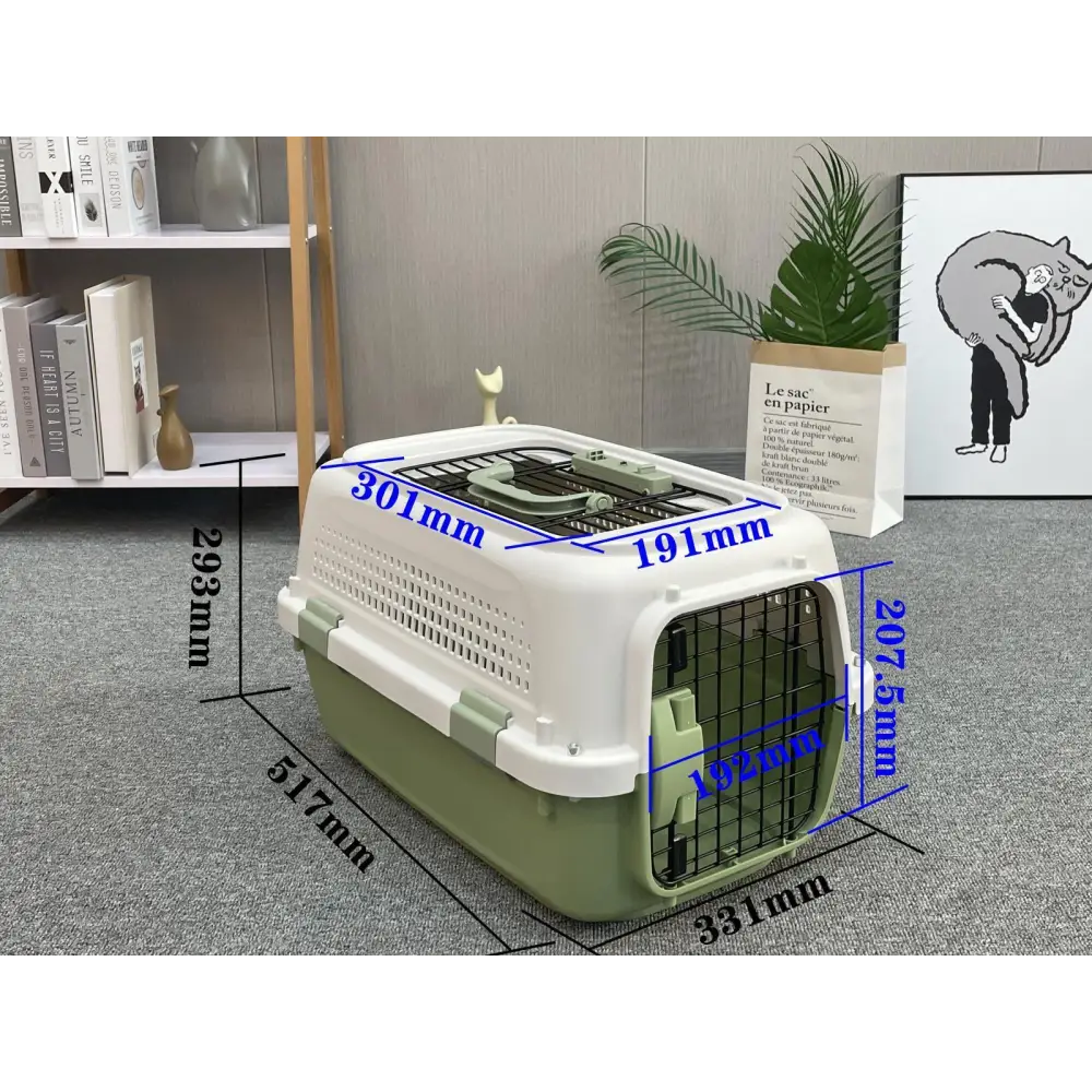 YES4PETS Small Dog Cat Rabbit Crate Pet Kitten Carrier Parrot Cage Green - Pet Care > Dog Supplies > Dog Carriers &