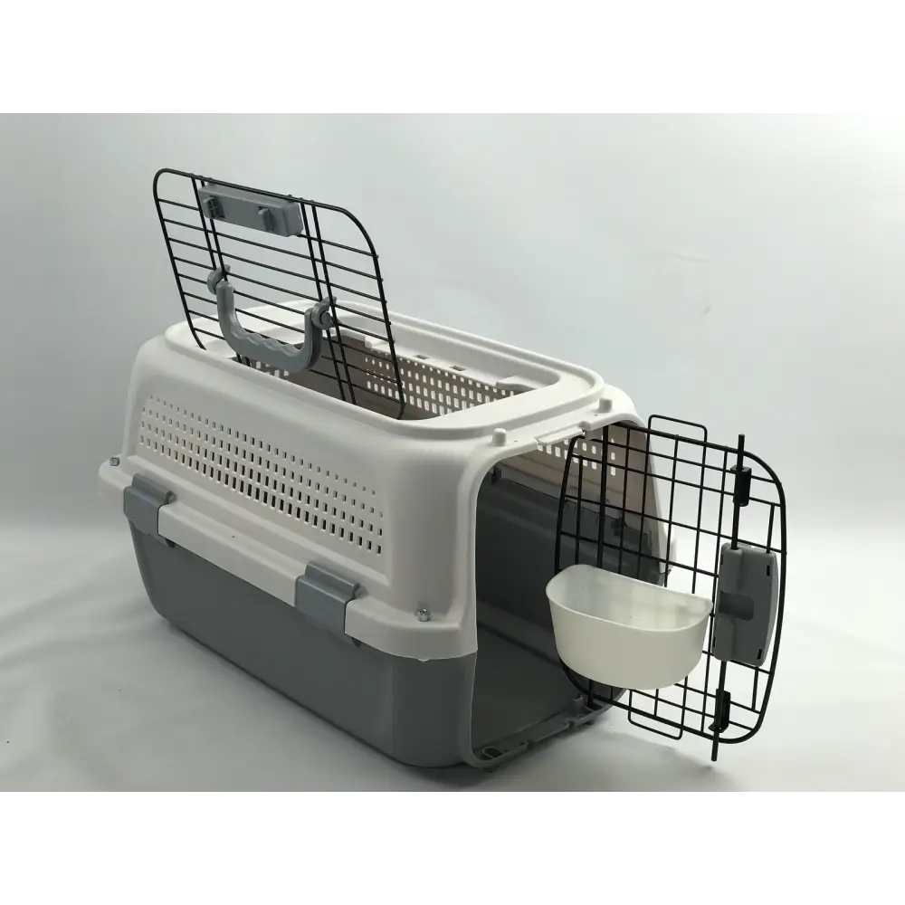 YES4PETS Small Dog Cat Rabbit Crate Pet Kitten Carrier Parrot Cage Grey - Pet Care > Dog Supplies > Dog Carriers &