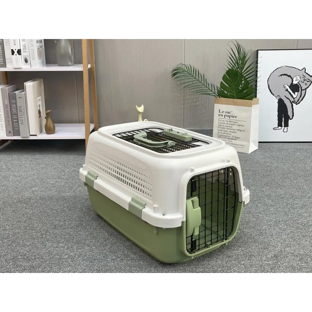 YES4PETS Small Dog Cat Rabbit Crate Pet Kitten Carrier Parrot Cage Green - Pet Care > Dog Supplies > Dog Carriers &