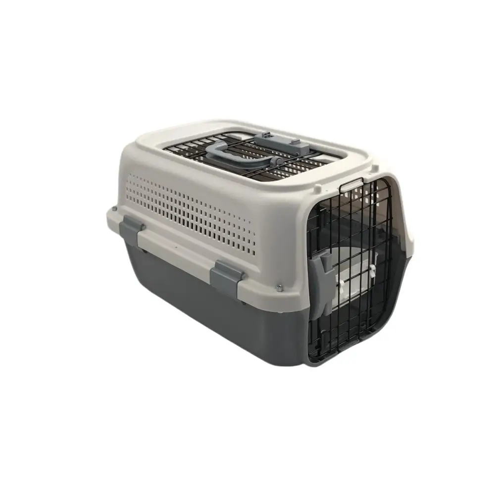 YES4PETS Small Dog Cat Rabbit Crate Pet Kitten Carrier Parrot Cage Grey - Pet Care > Dog Supplies > Dog Carriers &