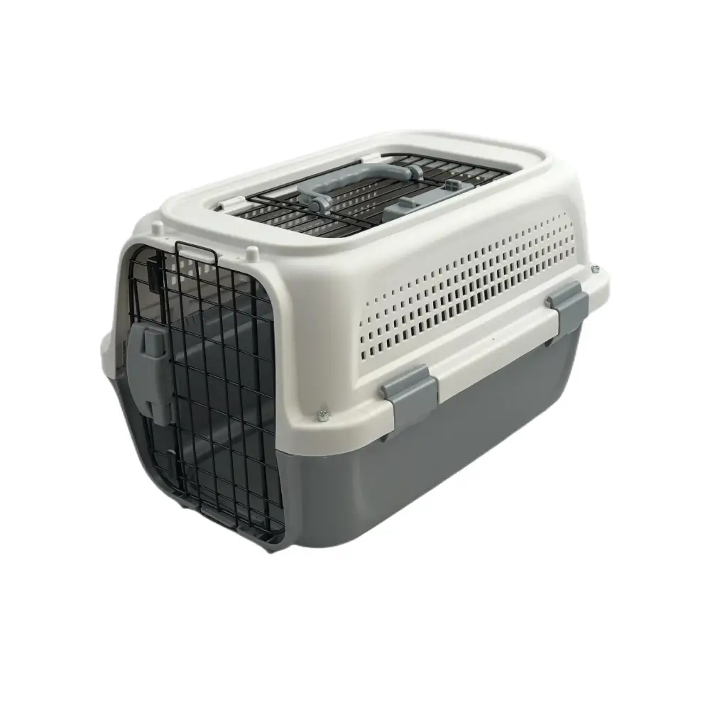 YES4PETS Small Dog Cat Rabbit Crate Pet Kitten Carrier Parrot Cage Grey - Pet Care > Dog Supplies > Dog Carriers &