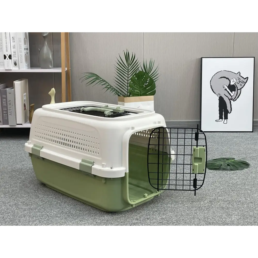 YES4PETS Small Dog Cat Rabbit Crate Pet Kitten Carrier Parrot Cage Green - Pet Care > Dog Supplies > Dog Carriers &
