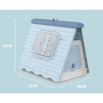 YES4PETS Small Foldable Plastic Pet Dog Puppy House Kennel Blue - Pet Care > Dog Supplies > Dog Playpens & Gates