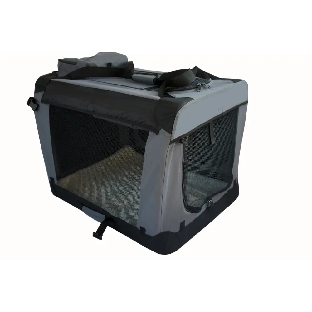 YES4PETS Small Foldable Soft Dog Cat Puppy Rabbit Crate Bag With Curtain-Grey - Pet Care > Dog Supplies > Dog Carriers