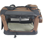 YES4PETS Small Foldable Soft Dog Cat Puppy Rabbit Crate Bag With Curtain-Brown - Pet Care > Cat Supplies > Cat Carriers