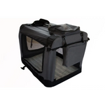YES4PETS Small Foldable Soft Dog Cat Puppy Rabbit Crate Bag With Curtain-Grey - Pet Care > Dog Supplies > Dog Carriers